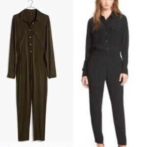 Madewell green pull on jumpsuit cover all sz XL